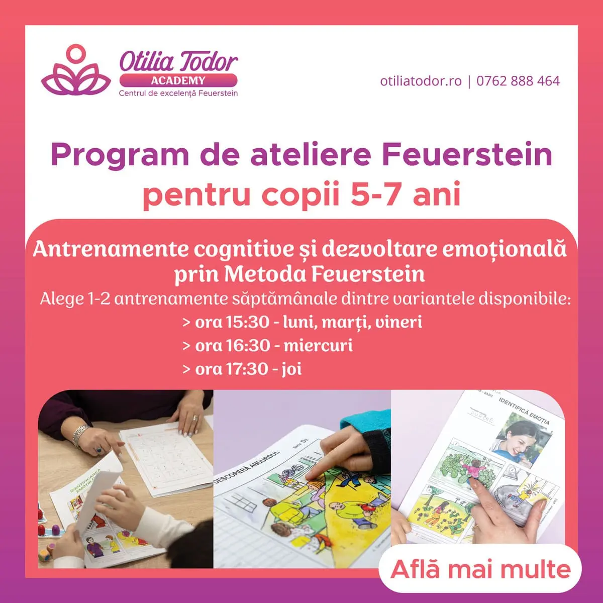 Orar Program Feuestein Otilia Todor Academy copii 5-7 ani